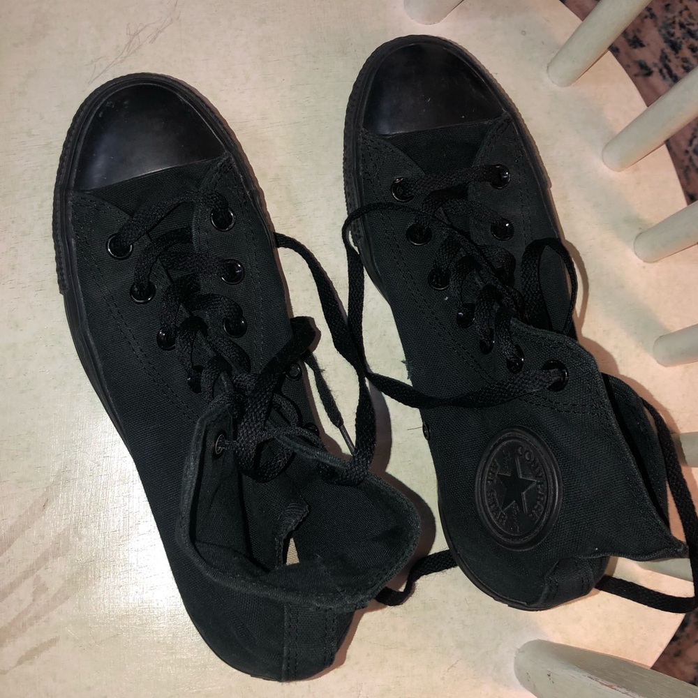 All back high top Converse